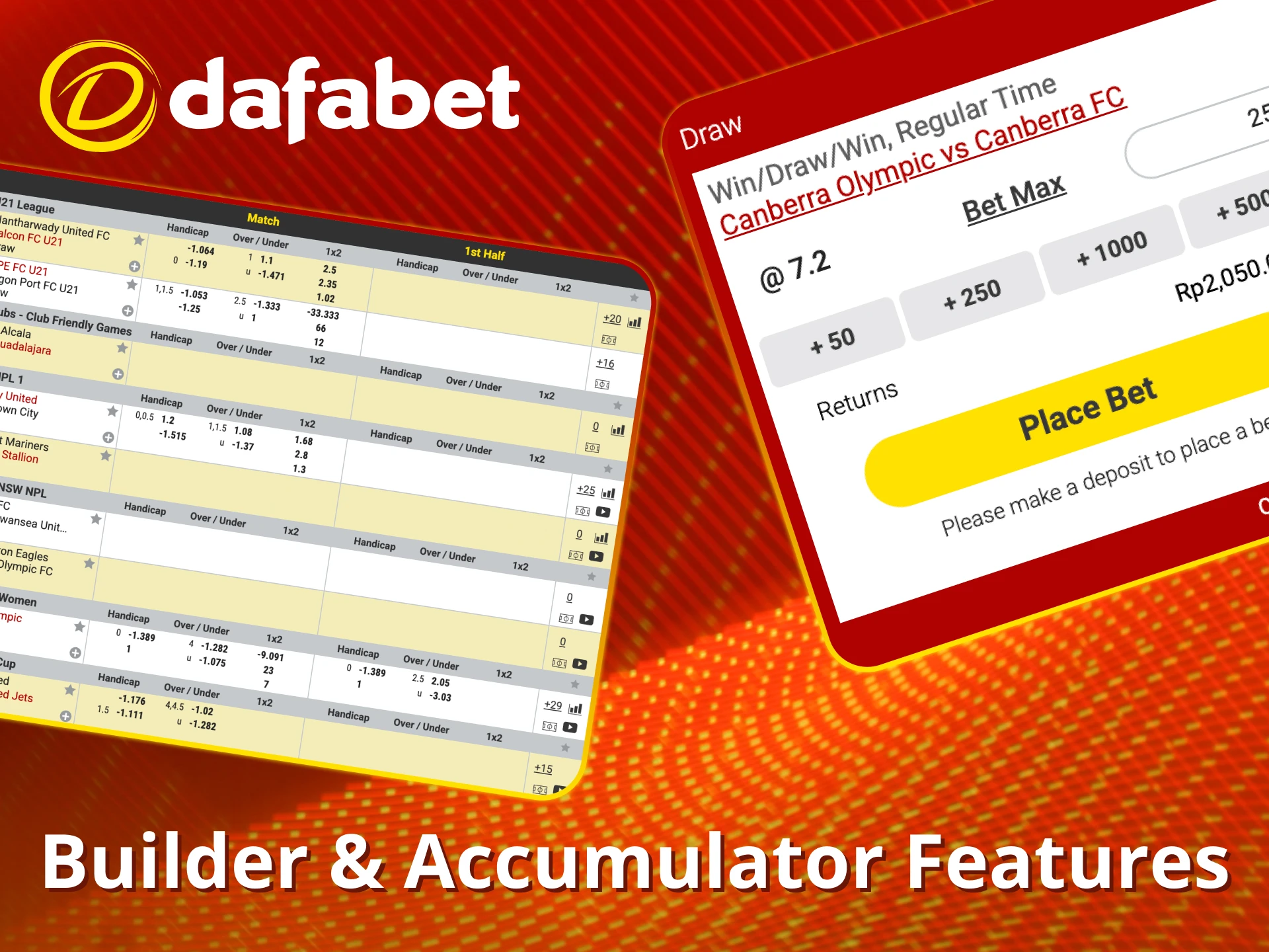 Build winning football accumulators easily at Dafabet.
