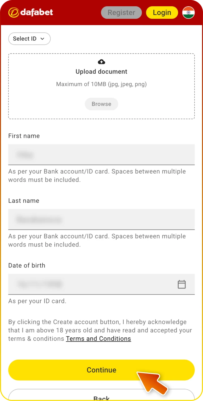Sign up now easily on Dafabet.