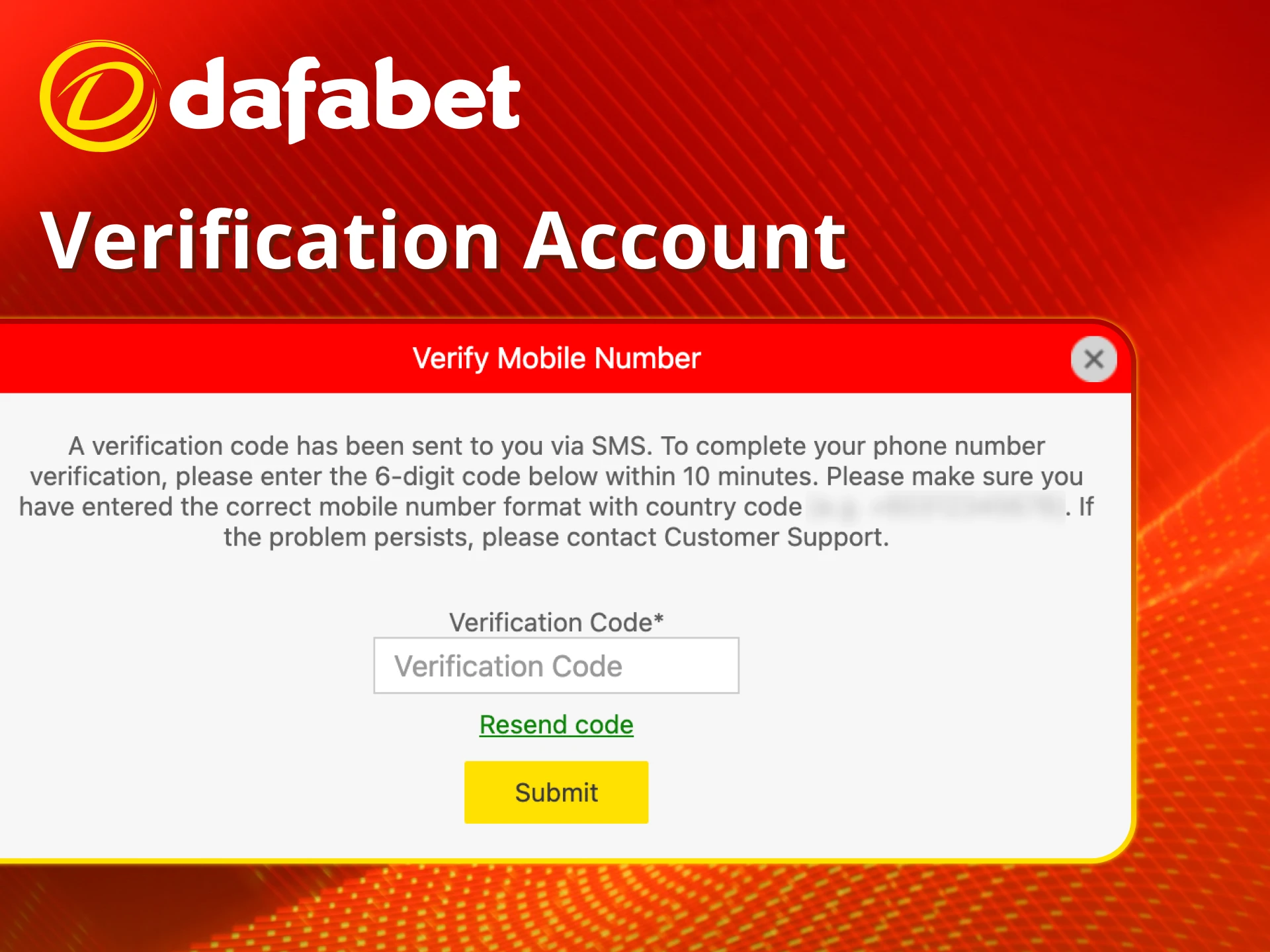 Verify identity fast on Dafabet.