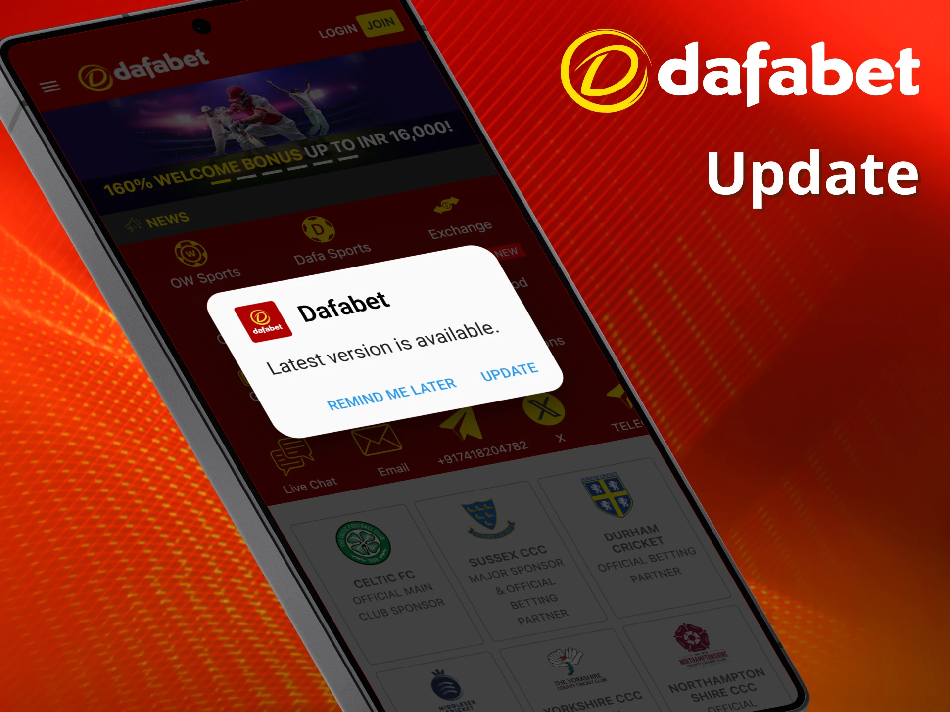 Stay ahead with the latest Dafabet update.