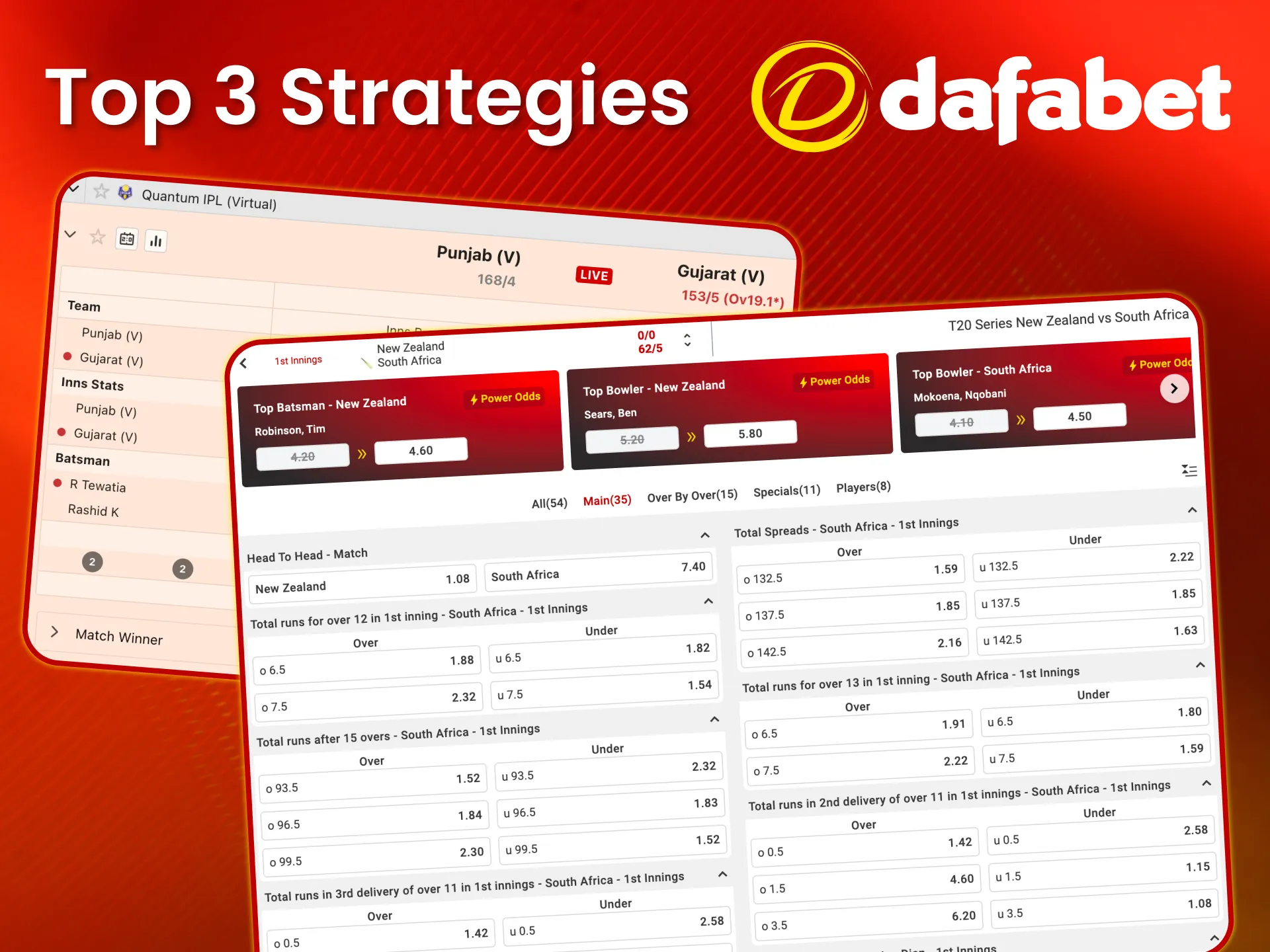 Apply the top three strategies for winning IPL bets on Dafabet.